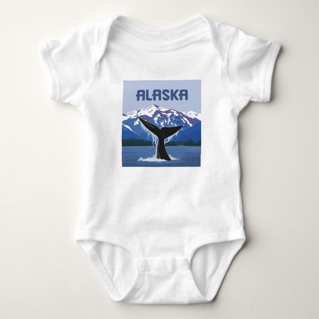 Alaska | Whale Tale Baby Bodysuit (Front)