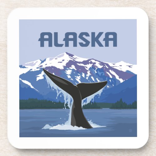 Alaska  Whale Tale Beverage Coaster