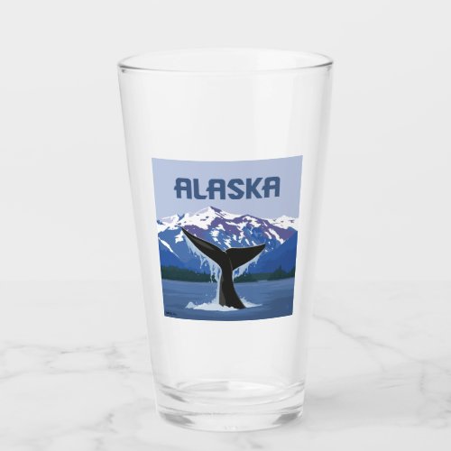 Alaska  Whale Tale Glass