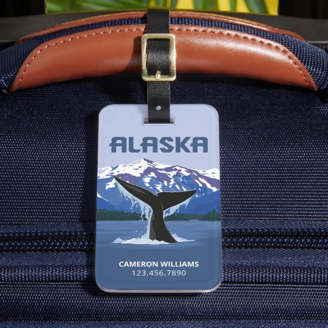 Alaska | Whale Tale Luggage Tag (Front Insitu 2)