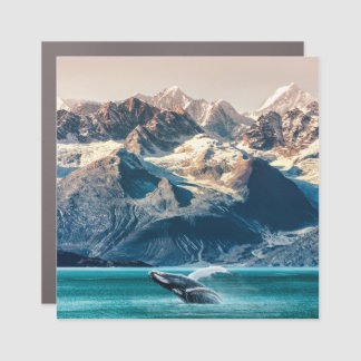 Alaska whale watching: boat excursion. car magnet