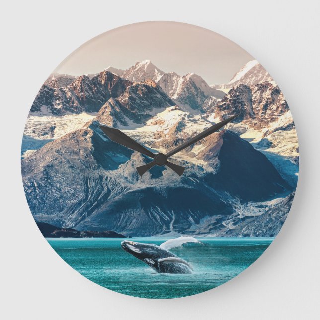 Alaska whale watching: boat excursion. large clock (Front)