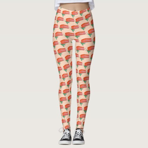 ALASKA Wild Alaskan Salmon Fish Filet Seafood Food Leggings