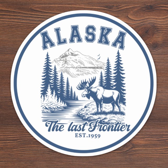 Alaska Wilderness Moose Art Sticker (Creator Uploaded)