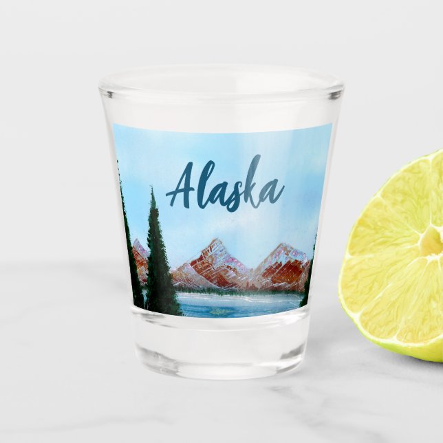 Alaska Wilderness Shot Glass (Front)
