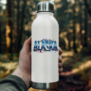 Alaska Wilderness Sticker   Winter Cabin Landscape