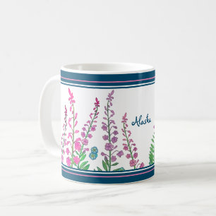 Alaska Wildflowers Personalized Coffee Mug