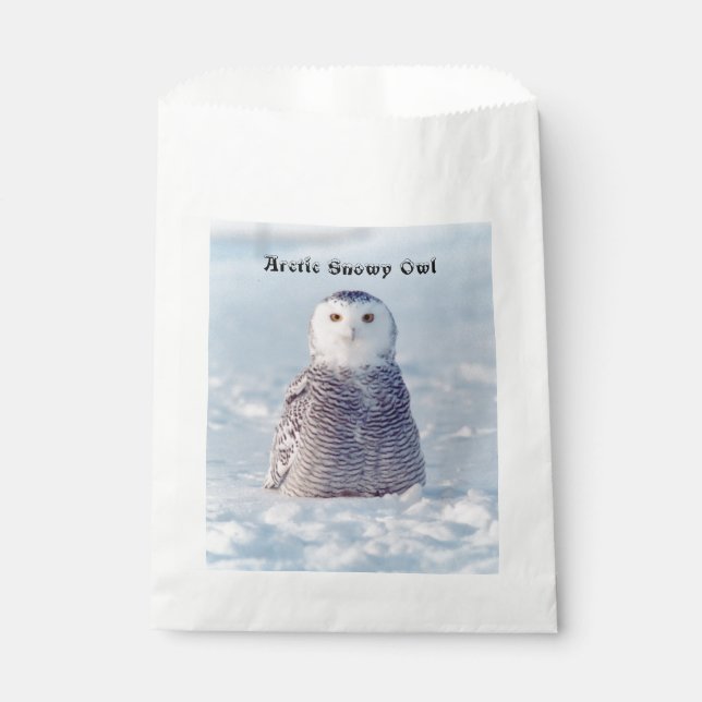 Alaska Wildlife Arctic Snowy Owl Favor Bag (Front)