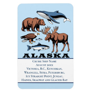 Alaska Wildlife Cabin Stateroom Cruise  Magnet