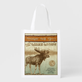 Alaska Wine Label, Cabernet, grocery bag