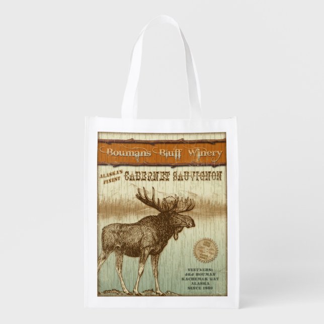 Alaska Wine Label, Cabernet, grocery bag (Front)