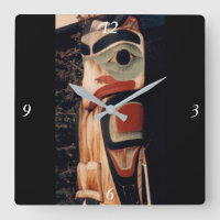 Alaska Wood Carved Southeast Totem Pole Fancy