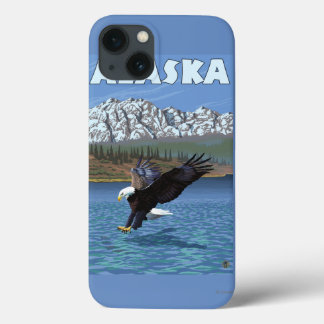 AlaskaBald Eagle Vintage Travel Poster iPhone 13 Case