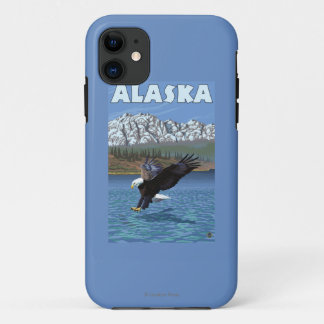 AlaskaBald Eagle Vintage Travel Poster iPhone 11 Case
