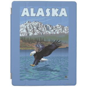 AlaskaBald Eagle Vintage Travel Poster iPad Smart Cover