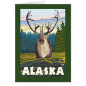 AlaskaCaribou in the Wild Vintage Travel (Front)