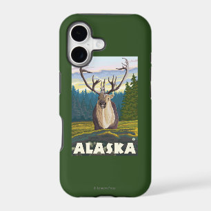 AlaskaCaribou in the Wild Vintage Travel iPhone 17 Case