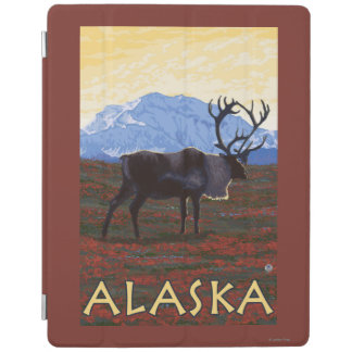 AlaskaCaribou Vintage Travel Poster iPad Smart Cover