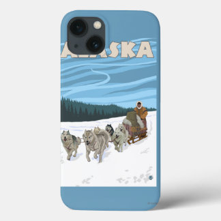 AlaskaDogsledding Vintage Travel Poster iPhone 13 Case