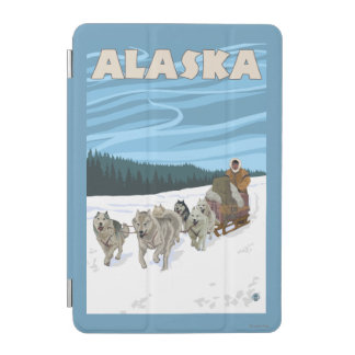 AlaskaDogsledding Vintage Travel Poster iPad Mini Cover