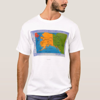 AlaskaGreetings From Alaska Map T-Shirt