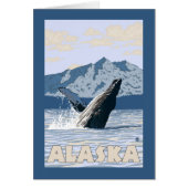 AlaskaHumpback Whale Vintage Travel Poster (Front)