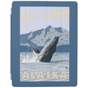 AlaskaHumpback Whale Vintage Travel Poster iPad Smart Cover