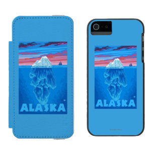 AlaskaIceberg Vintage Travel Poster Wallet Case For iPhone SE/5/5s