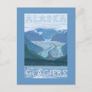 AlaskaLarge Glacier Scene Vintage Travel Postcard