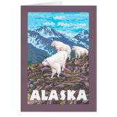 AlaskaMountain Goats Vintage Travel Poster (Front)