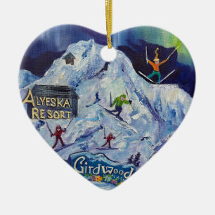 Alaskan Alyeska/Girdwood ceramic ornament