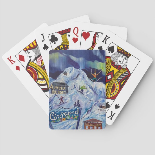 Alaskan Alyeska/Girdwood playing cards (Back)