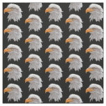 Alaskan Bald Eagle Fabric (Black)