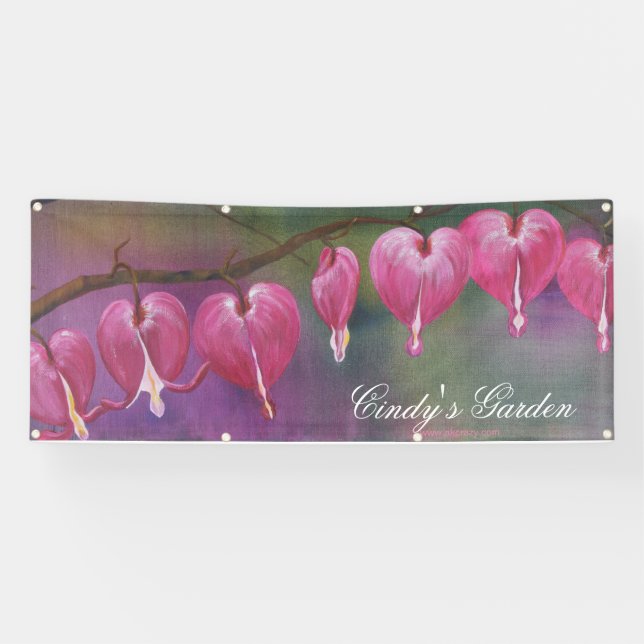 Alaskan Bleeding Hearts Outdoor banner (Horizontal)
