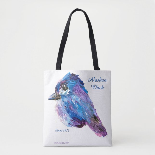 Alaskan Chick Canvas Tote Bag_ Fireweed_Marnie Bag (Front)
