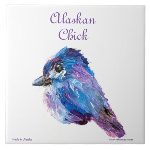 Alaskan Chick Ceramic Tile