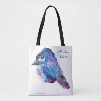Alaskan Chick _fireweed back canvas_Tote Bag