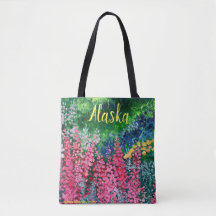 Alaskan Chick_Fireweed Tote Bag