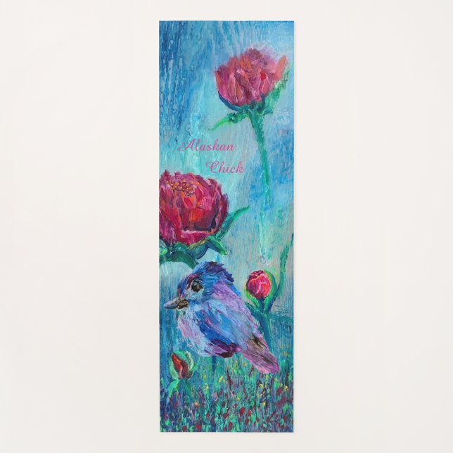 Alaskan Chick Yoga Mat (Front)