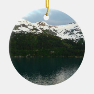 Alaskan Coast at Dusk Ceramic Ornament