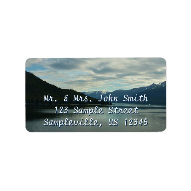 Alaskan Coast II Beautiful Nature Photography Label (Front)