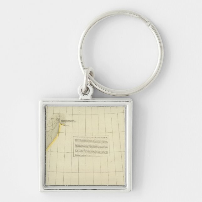 Alaskan Coast Map Keychain (Front)