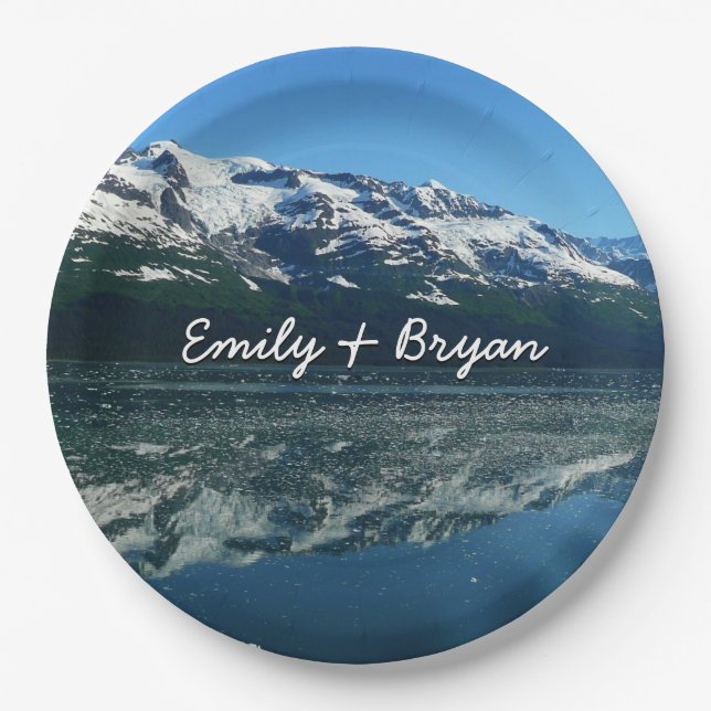 Alaskan Coastline Beautiful Nature Photography Paper Plates (Front)