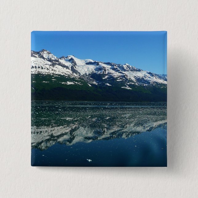 Alaskan Coastline Beautiful Nature Photography Pinback Button (Front)