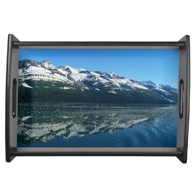 Alaskan Coastline Beautiful Nature Photography Serving Tray (Front)