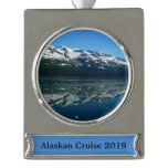 Alaskan Coastline Beautiful Nature Photography Silver Plated Banner Ornament