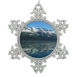 Alaskan Coastline Beautiful Nature Photography Snowflake Pewter Christmas Ornament