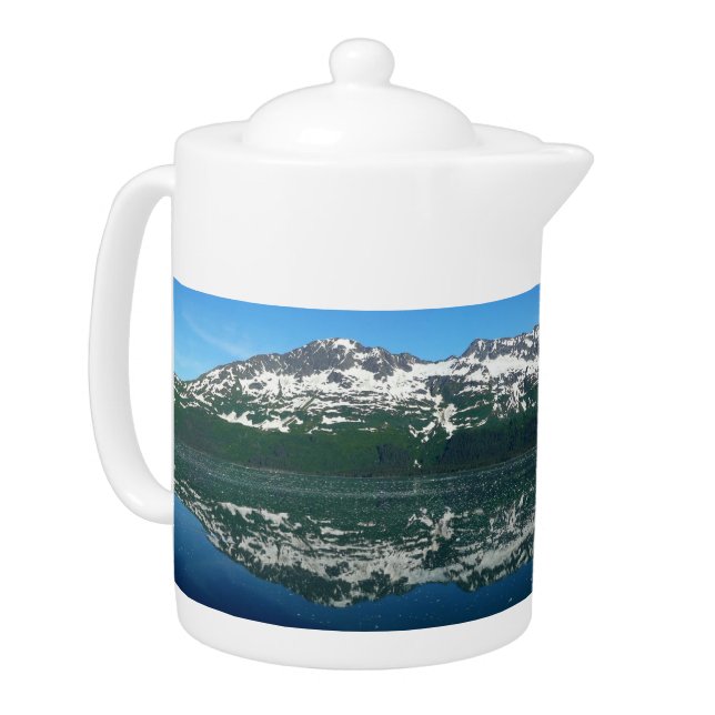 Alaskan Coastline Beautiful Nature Photography Teapot (Left)