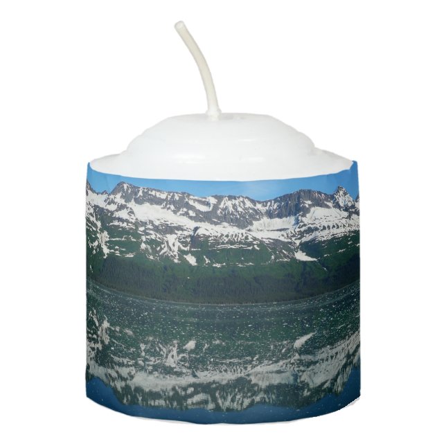 Alaskan Coastline Beautiful Nature Photography Votive Candle (Front)
