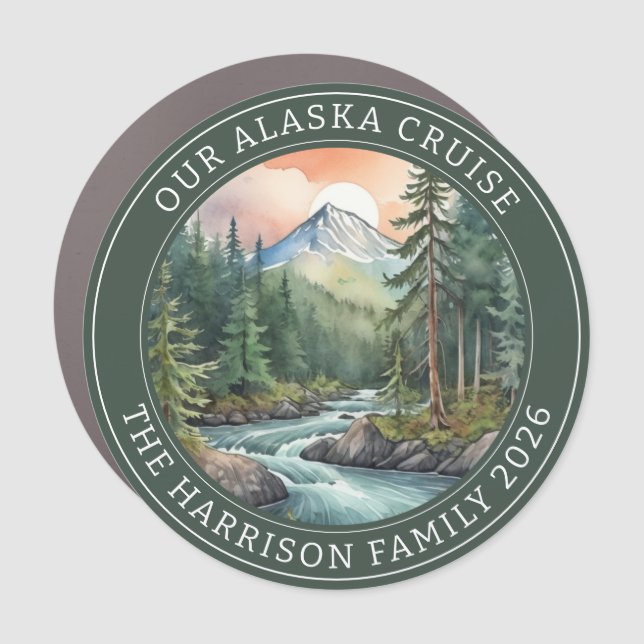 Alaskan Cruise Decor Door Personalized Magnet (Front)